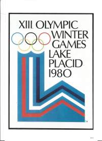 Lake Placid 1980  Olympia painokuva pahvia koko A4