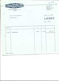 Kiinteistölämpökunta  Turku 1964  - firmalomake