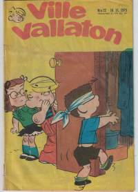 Ville Vallaton n:o 22, 15.11.1975.  Ehjä, askartelu sivukin tallella.. Sivuja 36.