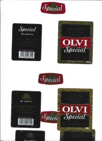 Olvi  Special  -  olutetiketti etu- tausta- ja kaulaetiketti  3 kpl