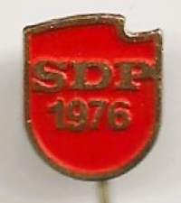 SDP 1976  - neulamerkki  rintamerkki