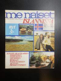 Me naiset 1975 nr 20, 16.5.1975, erikoisnumero Me naiset Islannissa, farkut joka jalkaan, Kymen läänin kymmenen kärjessä, päivä naisen elämässä - Helmi Handolin