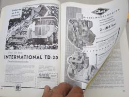 Diesel-lehti 1959 sidottu vuosikerta, runsas mainoskuvitus työkoneista ja moottoreista, värikuvaesittelyt mm. Fiat 600 &amp; Volga, erittäin laadukas julkaisu