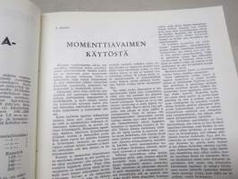 Diesel-lehti 1959 sidottu vuosikerta, runsas mainoskuvitus työkoneista ja moottoreista, värikuvaesittelyt mm. Fiat 600 &amp; Volga, erittäin laadukas julkaisu