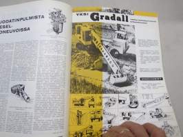 Diesel-lehti 1959 sidottu vuosikerta, runsas mainoskuvitus työkoneista ja moottoreista, värikuvaesittelyt mm. Fiat 600 &amp; Volga, erittäin laadukas julkaisu