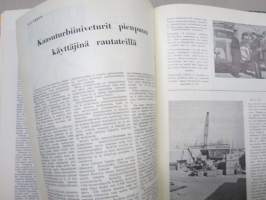 Diesel-lehti 1959 sidottu vuosikerta, runsas mainoskuvitus työkoneista ja moottoreista, värikuvaesittelyt mm. Fiat 600 &amp; Volga, erittäin laadukas julkaisu