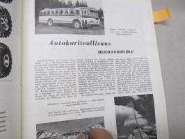 Diesel-lehti 1957 sidottu vuosikerta, runsas mainoskuvitus työkoneista ja moottoreista, erittäin laadukas julkaisu