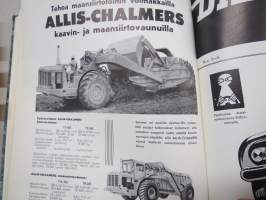Diesel-lehti 1957 sidottu vuosikerta, runsas mainoskuvitus työkoneista ja moottoreista, erittäin laadukas julkaisu