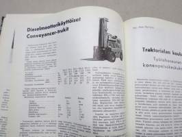 Diesel-lehti 1957 sidottu vuosikerta, runsas mainoskuvitus työkoneista ja moottoreista, erittäin laadukas julkaisu