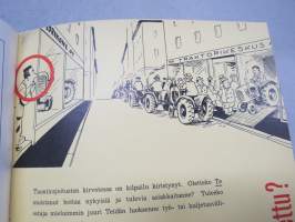 Diesel-lehti 1957 sidottu vuosikerta, runsas mainoskuvitus työkoneista ja moottoreista, erittäin laadukas julkaisu
