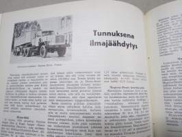 Diesel-lehti 1957 sidottu vuosikerta, runsas mainoskuvitus työkoneista ja moottoreista, erittäin laadukas julkaisu
