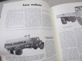 Diesel-lehti 1957 sidottu vuosikerta, runsas mainoskuvitus työkoneista ja moottoreista, erittäin laadukas julkaisu