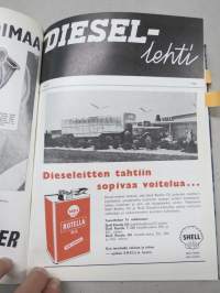Diesel-lehti 1960 sidottu vuosikerta, runsas mainoskuvitus työkoneista ja moottoreista, erittäin laadukas julkaisu