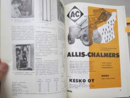Diesel-lehti 1960 sidottu vuosikerta, runsas mainoskuvitus työkoneista ja moottoreista, erittäin laadukas julkaisu