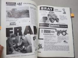 Diesel-lehti 1960 sidottu vuosikerta, runsas mainoskuvitus työkoneista ja moottoreista, erittäin laadukas julkaisu