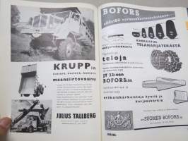 Diesel-lehti 1960 sidottu vuosikerta, runsas mainoskuvitus työkoneista ja moottoreista, erittäin laadukas julkaisu