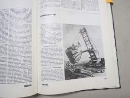 Diesel-lehti 1960 sidottu vuosikerta, runsas mainoskuvitus työkoneista ja moottoreista, erittäin laadukas julkaisu