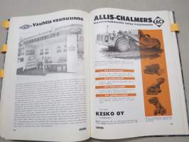 Diesel-lehti 1960 sidottu vuosikerta, runsas mainoskuvitus työkoneista ja moottoreista, erittäin laadukas julkaisu