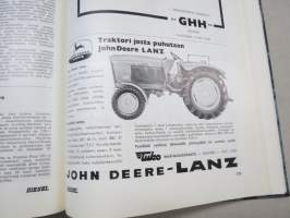 Diesel-lehti 1960 sidottu vuosikerta, runsas mainoskuvitus työkoneista ja moottoreista, erittäin laadukas julkaisu