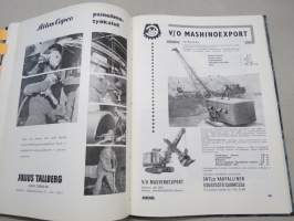 Diesel-lehti 1960 sidottu vuosikerta, runsas mainoskuvitus työkoneista ja moottoreista, erittäin laadukas julkaisu