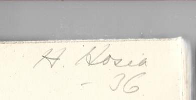 Heikki Hosia nimikirjoitus 1936 ja Ex Libris kirjassa Juuso Tammminen / Täyteen päivään WSOY 1936