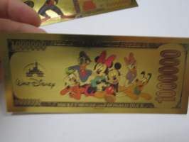 Goofy - Hessu Hopo - 1 000 000 USD - One Million US Dollars - Gold foil novelty note -keräilyseteli 24 K kullattu seteli, leikkirahaa