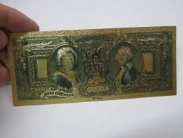 One Silver Dollar - United States - Gold foil novelty note -keräilyseteli 24 K kullattu seteli, leikkirahaa