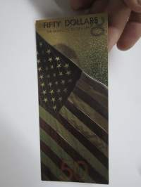 Fifty Dollars - United States - Ulysses S. Grant - Gold foil novelty note -keräilyseteli 24 K kullattu seteli, leikkirahaa