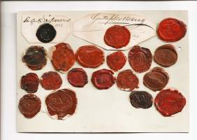 1800luvun lakkasinettejä mm Gustaf Slottsberg  n 19 kpl lakkasinetti