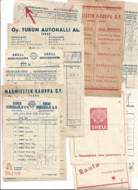 1940-luvun Paragon kuitteja   firmalomake   12 kpl erä