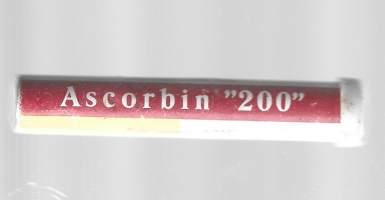 Ascorbin 200 pillerirasia - peltiä  8x1  cm