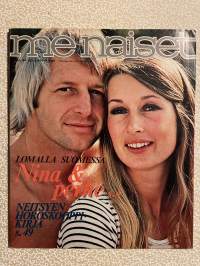 Me Naiset 1974 nro 34 ilmestynyt 23.8,1974, Nina ja Philip Marty, Pekka Räty, Raili Konttinen - kankaat kukkivat