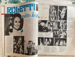 Me Naiset 1972 nr 42 ilmestynyt 18.10.,Pajarit, Taru ja Leo Kinnunen,  Miss Skandinavia kisa, Astrid Lingren