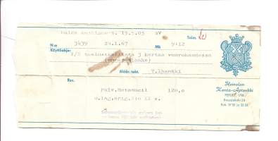 Heinolan Kanta-Apteekki resepti  signatuuri  1967