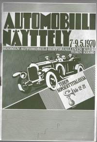 Automobiilinäyttely 1970 Turku Suomen Automobiili-Historiallinen Klubi , Turun Kerho -käsiohjelma