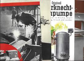 Hyvä erä saksankielisiä lähinnä teknisiä tuote-esitteitä  1930-40 luvuilta n 50 kpl / puoli kiloa