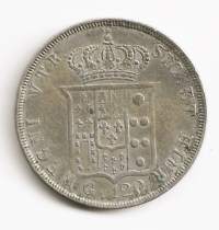 Dukaatti 120 Grana Kahden Sisilian kuningaskunta (Italian valtiot)  1841 hopeaa 27,53 g .833