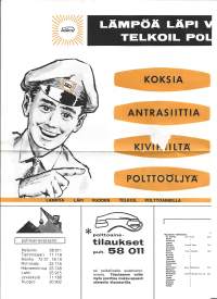 Lämpöä läpi vuoden - koksia, antrasiittia, kivihiiltä, polttoöljyä / Telkoil mainos