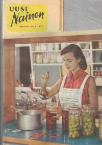 Uusi nanen n:o 9,yyskuu 1957. Arjen asioita.Huoli leivästä, muotia, uusia neulemalleja 14 sivua, kotikokin neuvoja. Jopa laulellen lomalle ja vanhuksista silloin.