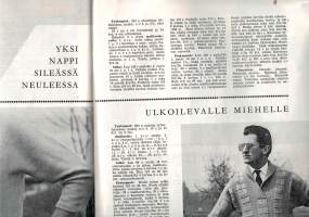 Uusi Nainen, n:o 9, syyskuu 1959.Säilönnästä  syyskuun värikkäästä ruokalistasta viikon ajalle sekä syksy muotia.Myös syksyn neulemalleja ja tietoa Intiasta