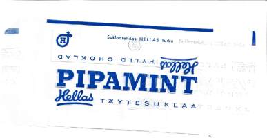 Pipamint täytesuklaa  - suklaakääre 1950 luku