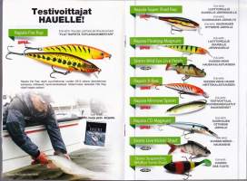 Rapala Opas/ tuotekuvasto  2013 ja testivoittajat - Kaikkien aikojen parhaat vieheet Opas