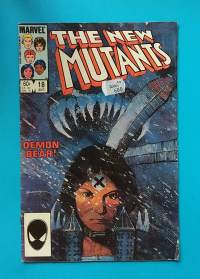 Marvel The New Mutants Vol.1, No. 18, August, 1984.  Demon bear.  Printed in the USA.  (Sarjakuvat, sarjakuvalehdet, sopiva keräilykappaleeksi)