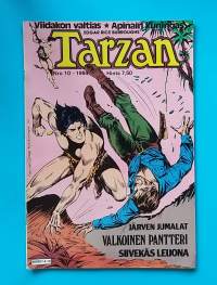 Tarzan 10/1984 - Järven jumalat/Siivekäs leijona/Valkoinen pantteri.    (Sarjakuvat, sarjakuvalehdet, sopiva keräilykappaleeksi)