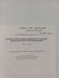 Germination Characteristics of Autumn Collected Pinus Sylvestris Seeds (signeerattu, tekijän omiste)
