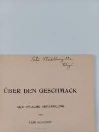 Über den geschmack (tekijän omiste, signeerattu)