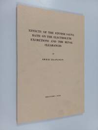 Effects of the Finnish sauna bath on the electrolyte excretions and the renal clearances