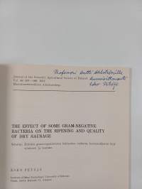 The Effect of Some Gram-negative Bacteria on the Ripening and Quality of Dry Sausage (signeerattu, tekijän omiste)