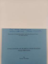 Evaluation of rumen-undegraded feed protein (signeerattu, tekijän omiste)