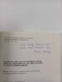 Journal of agricultural science in Finland n:o 3/1988 (signeerattu, tekijän omiste)